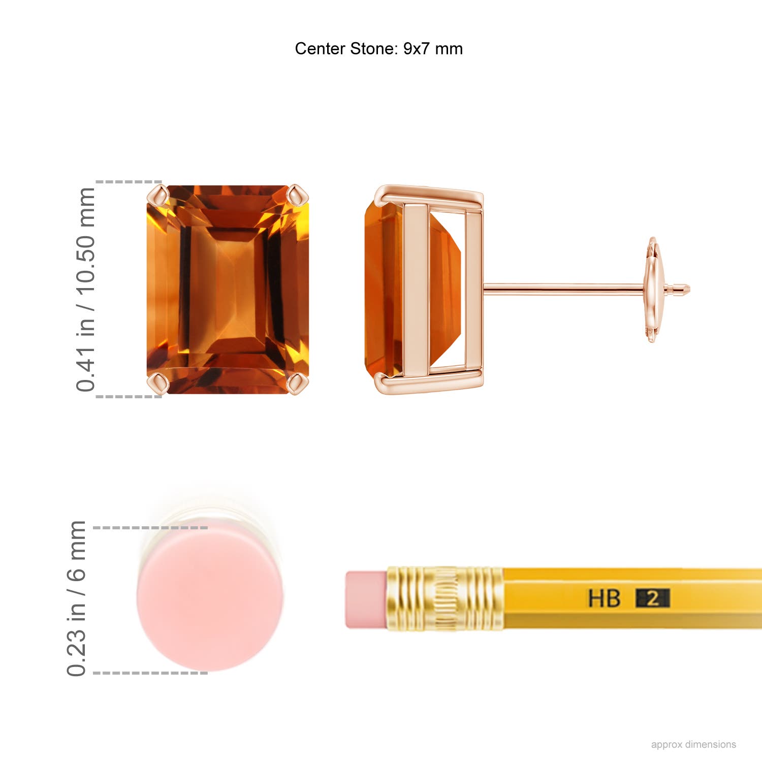 AAAA - Citrine / 4.2 CT / 14 KT Rose Gold