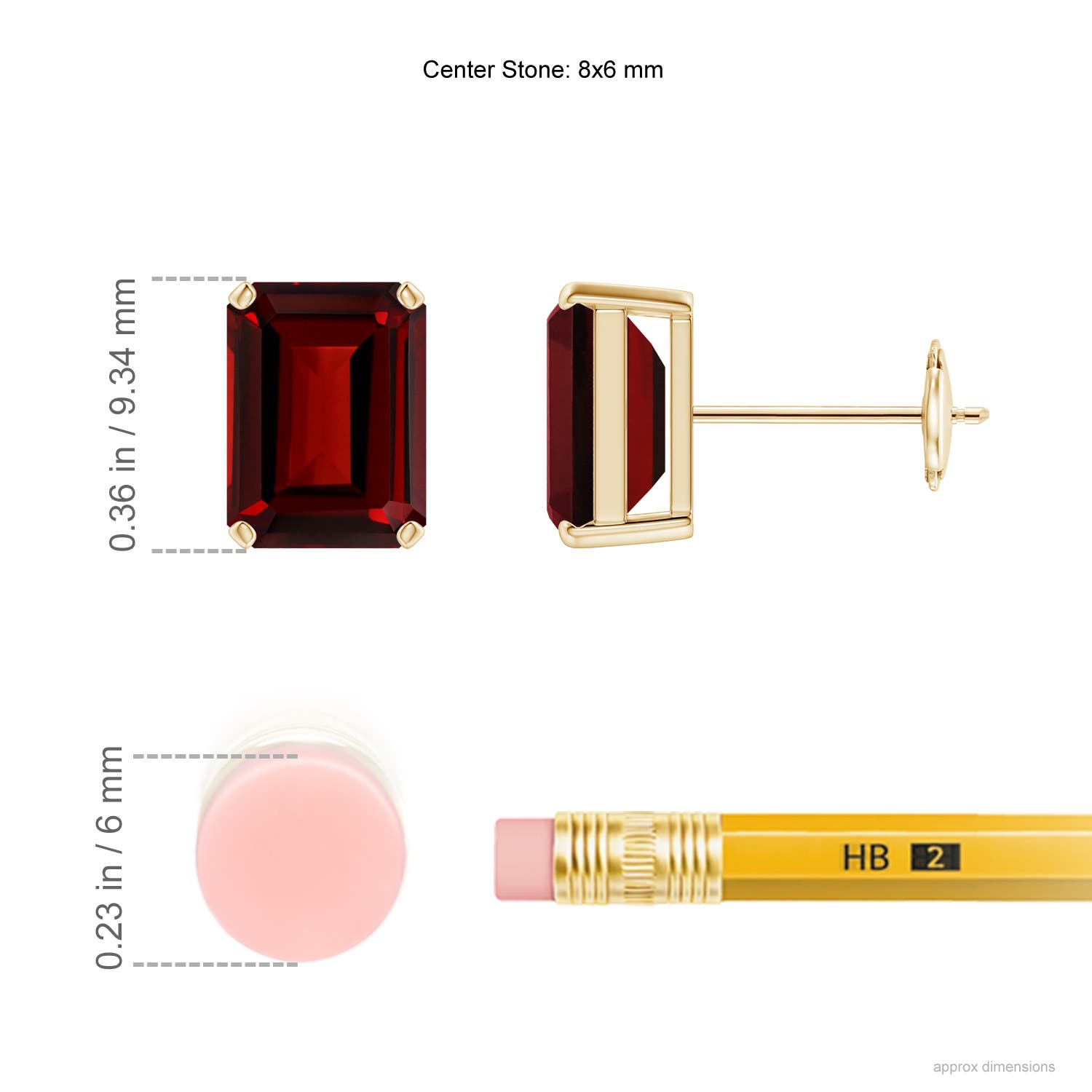 AAAA - Garnet / 3.6 CT / 14 KT Yellow Gold