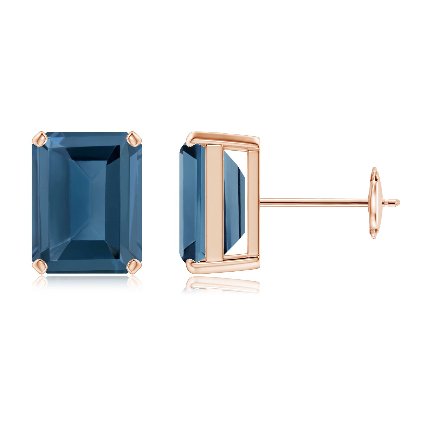 A - London Blue Topaz / 5.5 CT / 14 KT Rose Gold