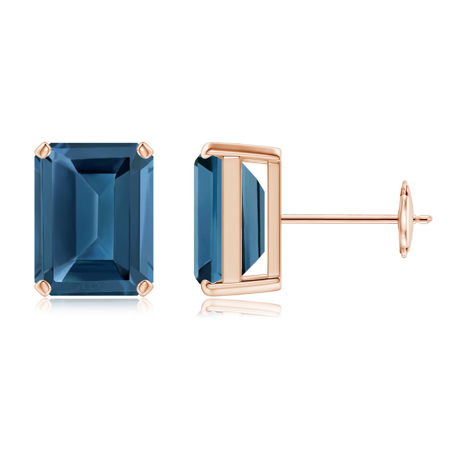 AA - London Blue Topaz / 5.5 CT / 14 KT Rose Gold