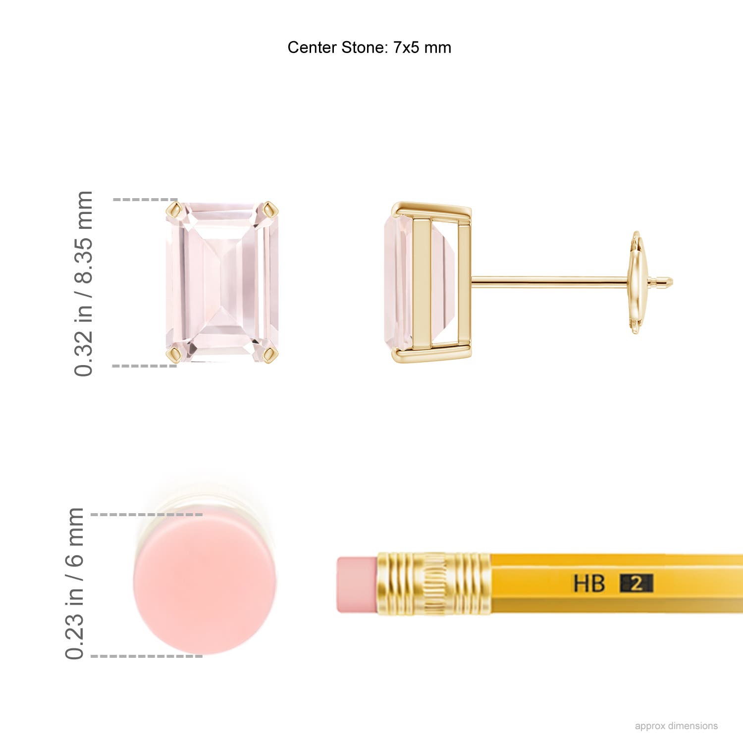 A - Morganite / 1.8 CT / 14 KT Yellow Gold