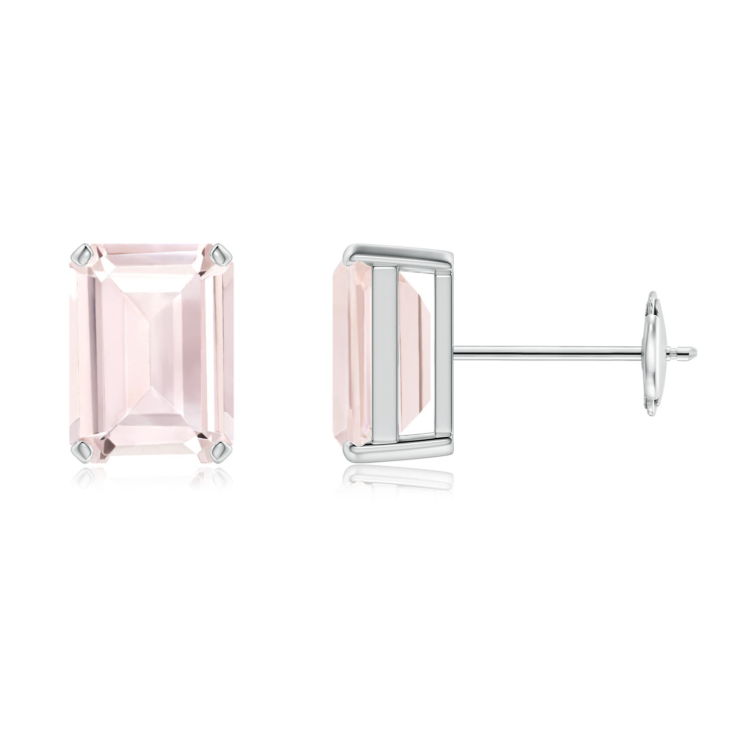 A - Morganite / 2.8 CT / 14 KT White Gold