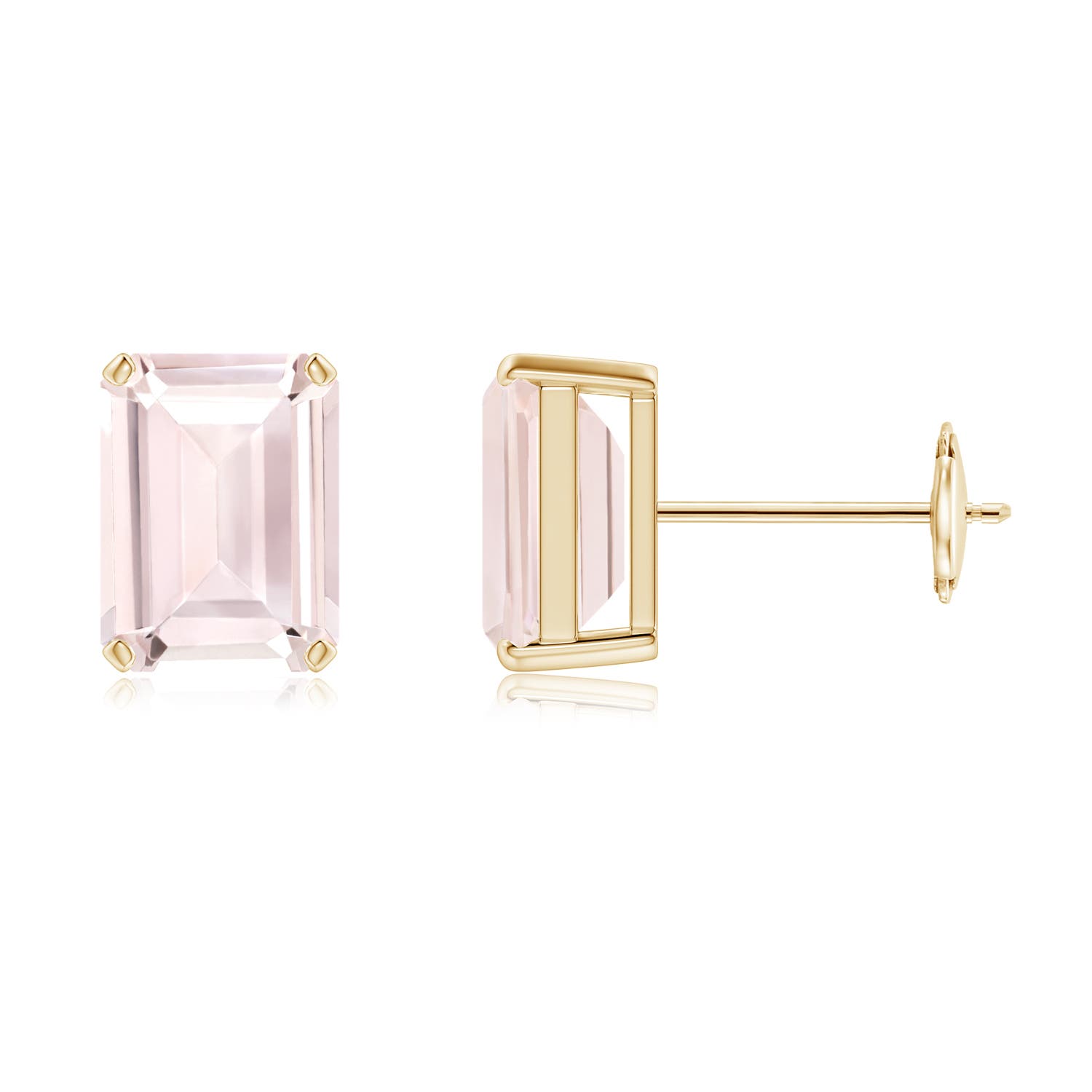 A - Morganite / 2.8 CT / 14 KT Yellow Gold