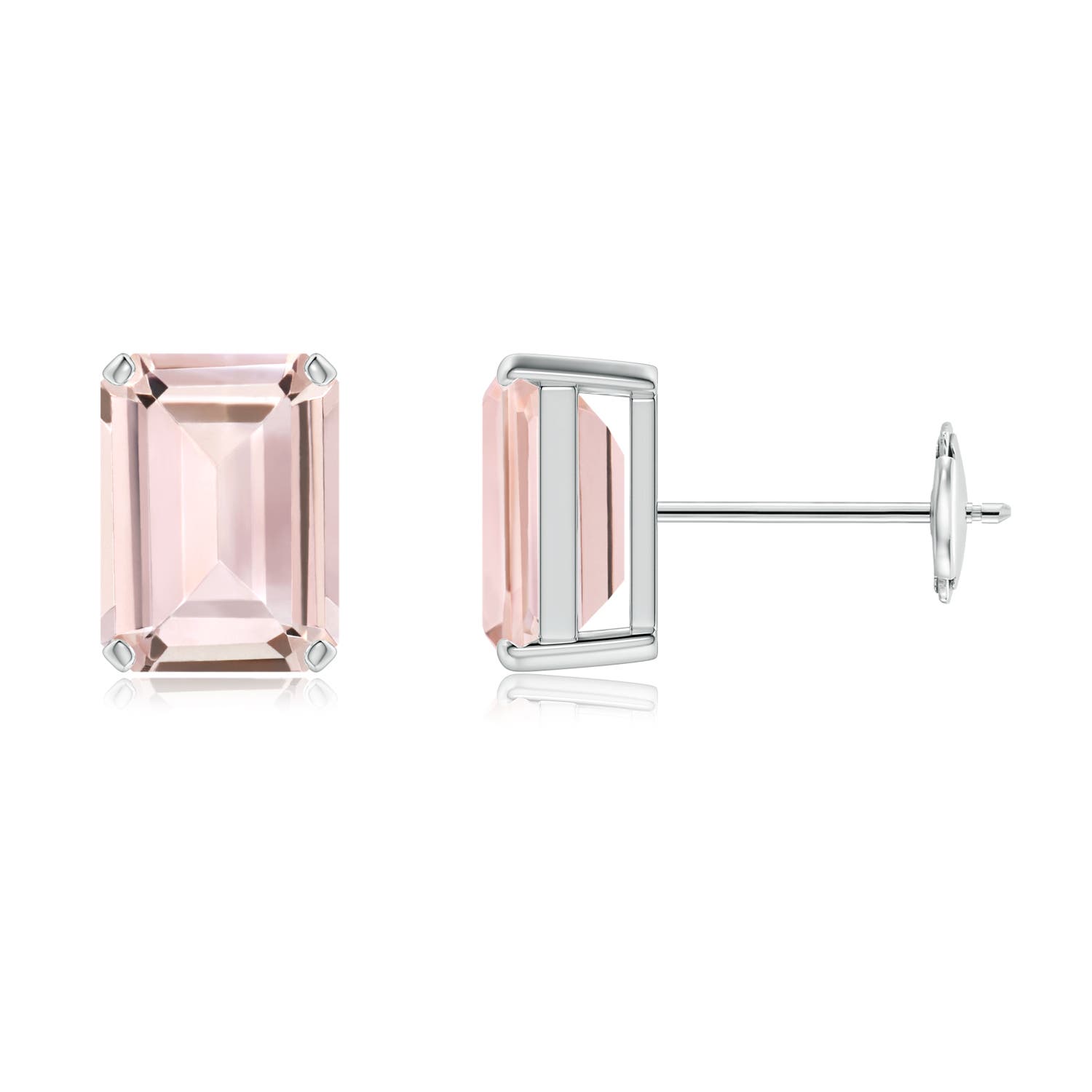 AA - Morganite / 2.8 CT / 14 KT White Gold