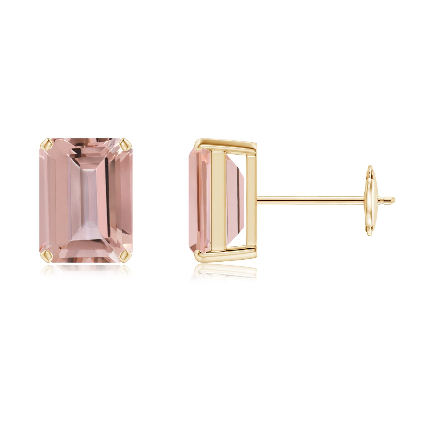 AAAA - Morganite / 2.8 CT / 14 KT Yellow Gold