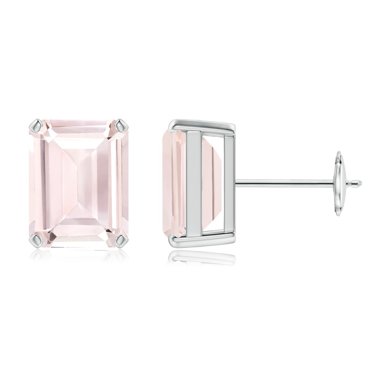 A - Morganite / 4.1 CT / 14 KT White Gold