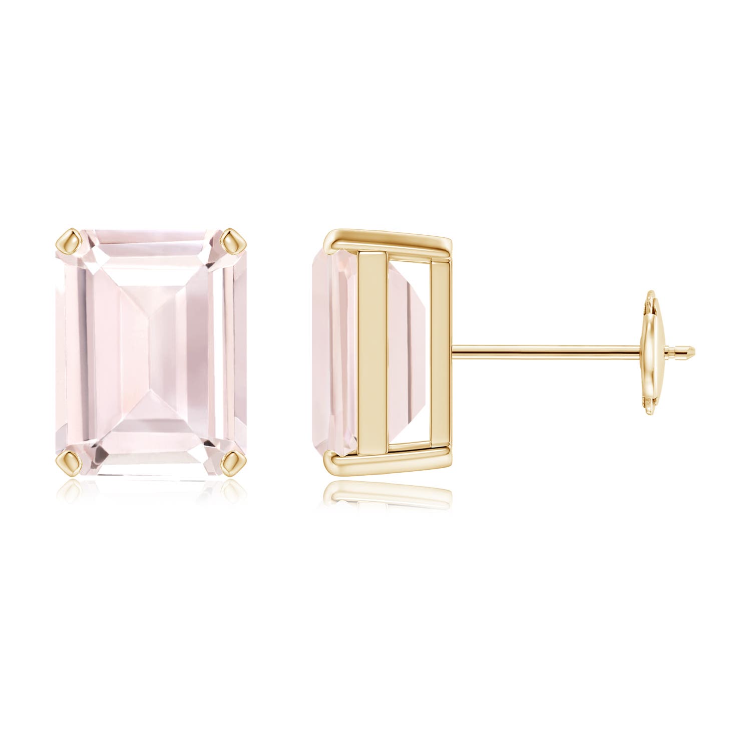 A - Morganite / 4.1 CT / 14 KT Yellow Gold