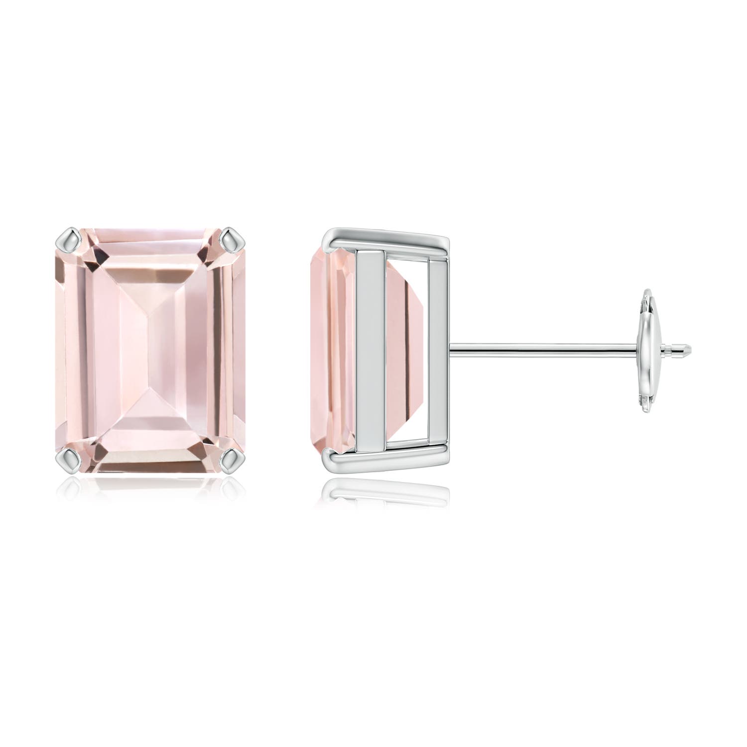 AA - Morganite / 4.1 CT / 14 KT White Gold