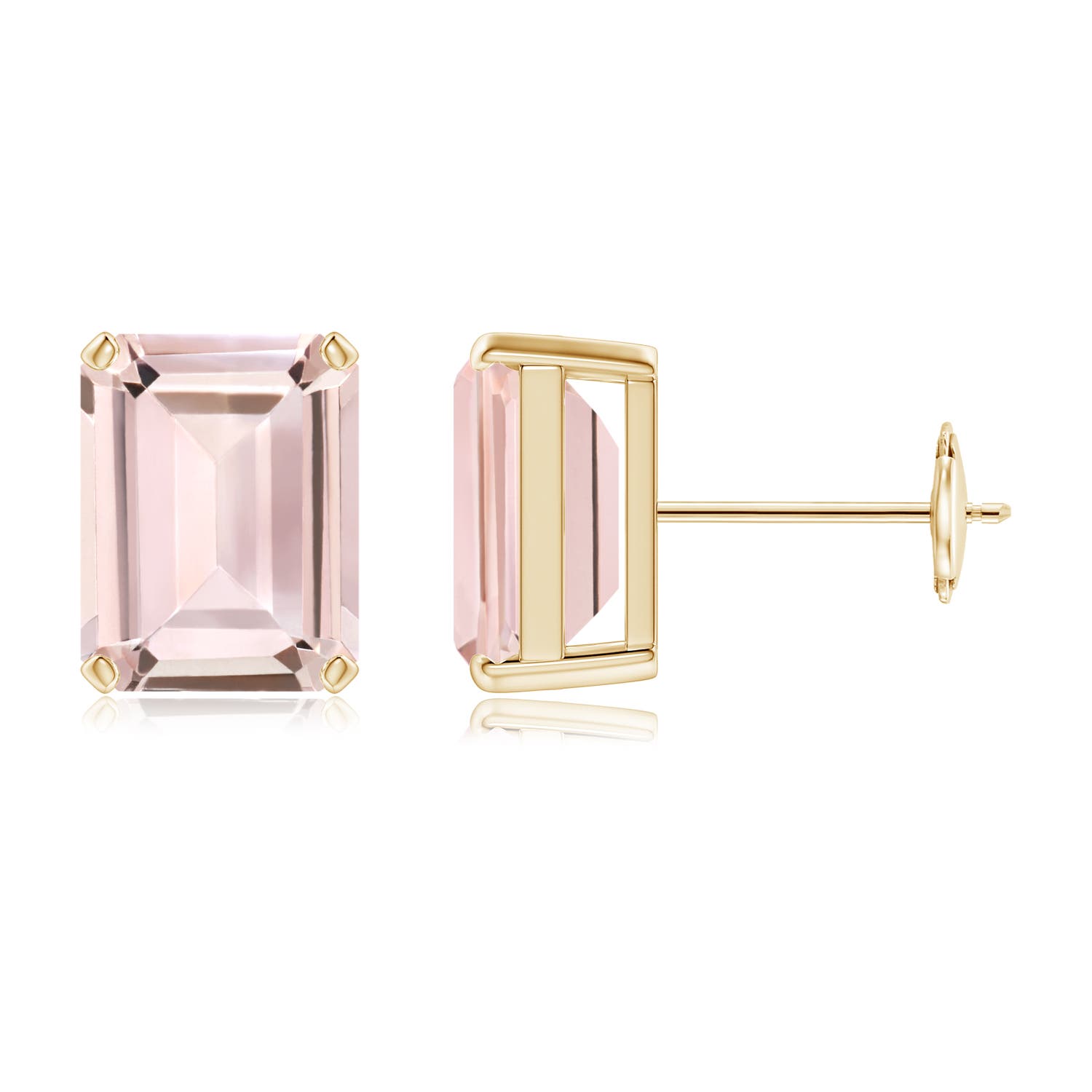 AA - Morganite / 4.1 CT / 14 KT Yellow Gold