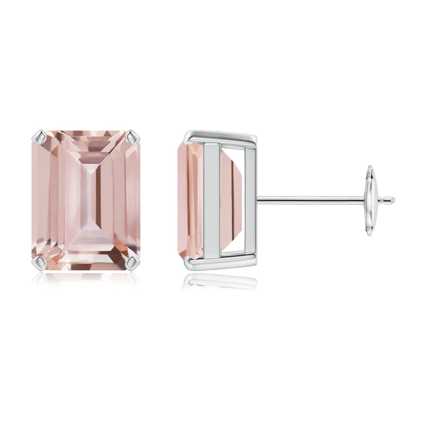 AAA - Morganite / 4.1 CT / 14 KT White Gold