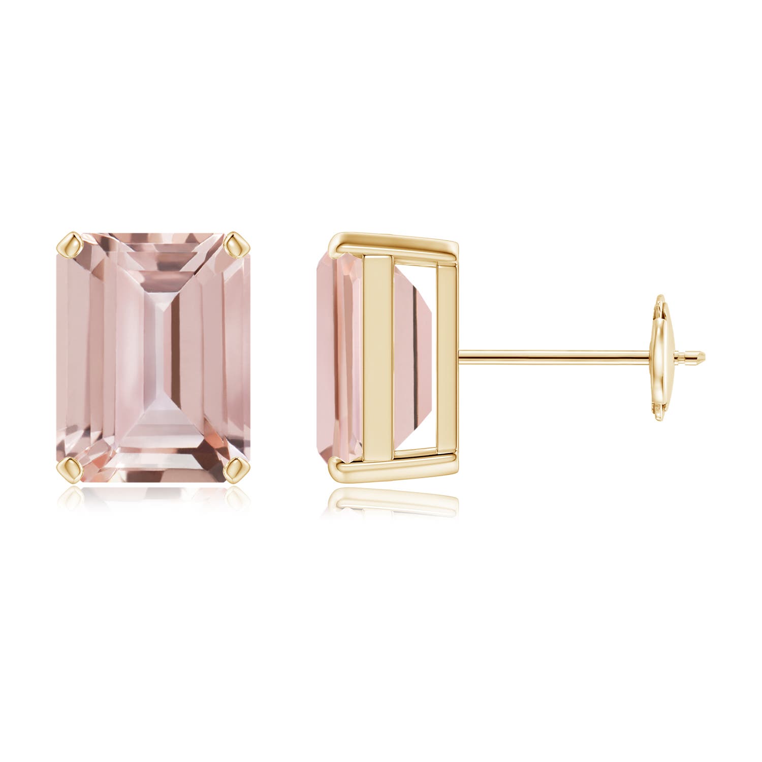 AAA - Morganite / 4.1 CT / 14 KT Yellow Gold