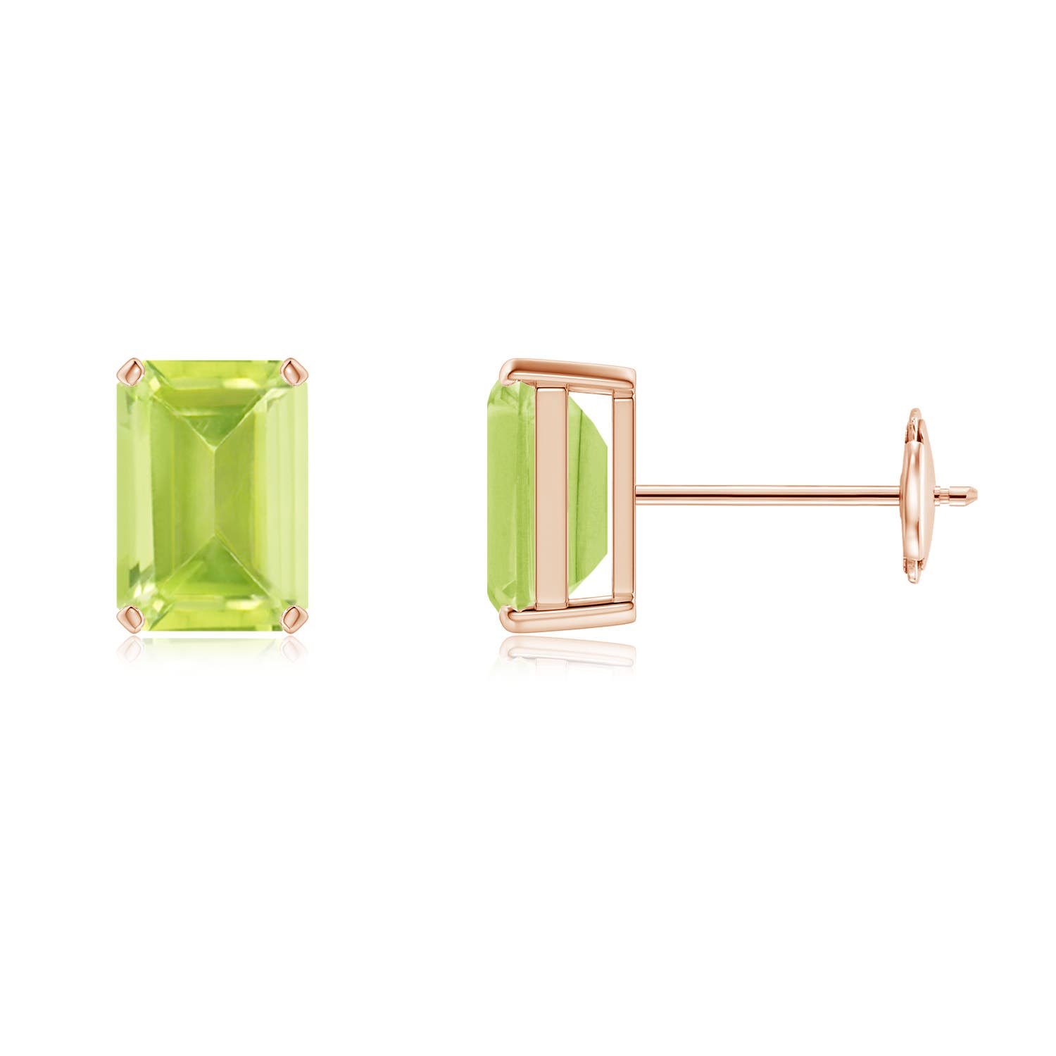 A - Peridot / 2 CT / 14 KT Rose Gold