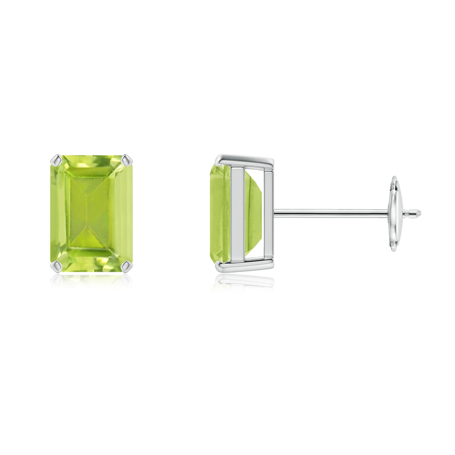 AA - Peridot / 2 CT / 14 KT White Gold