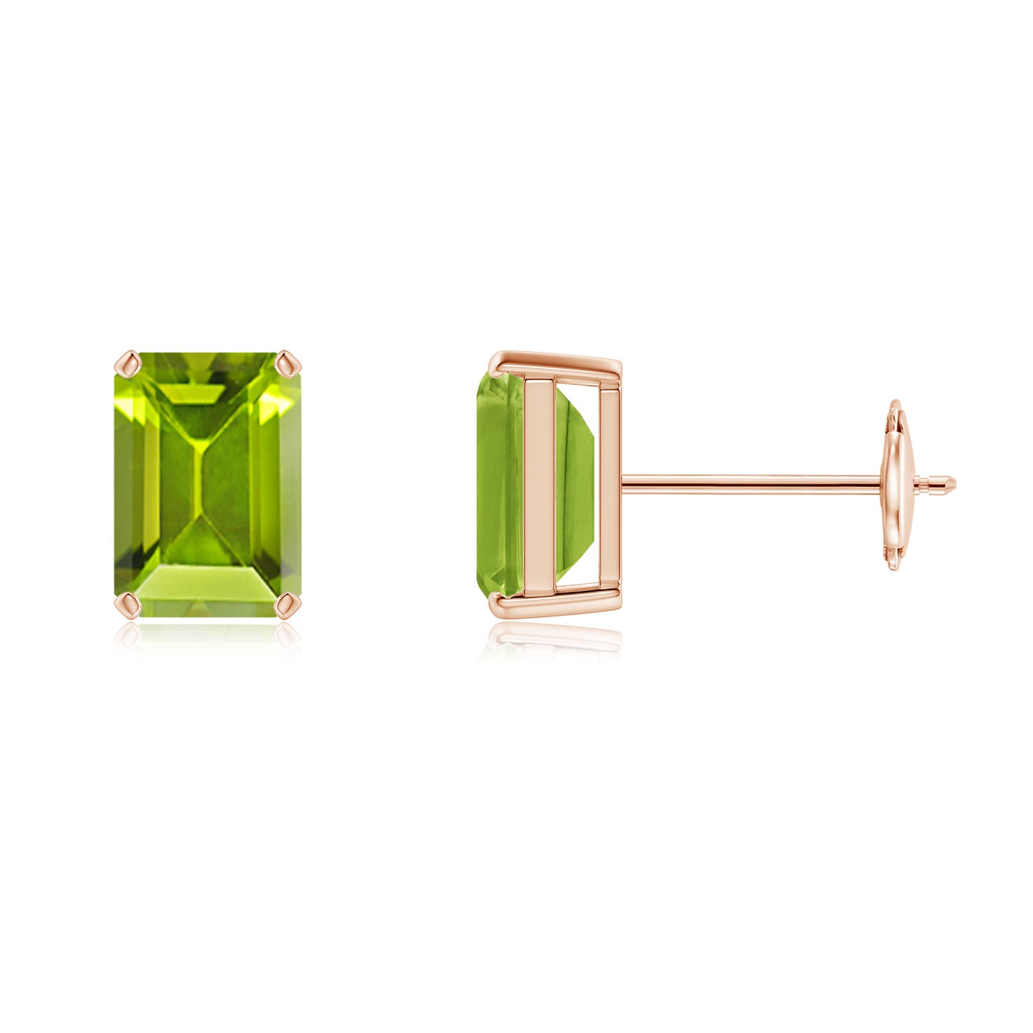 AAA - Peridot / 2 CT / 14 KT Rose Gold