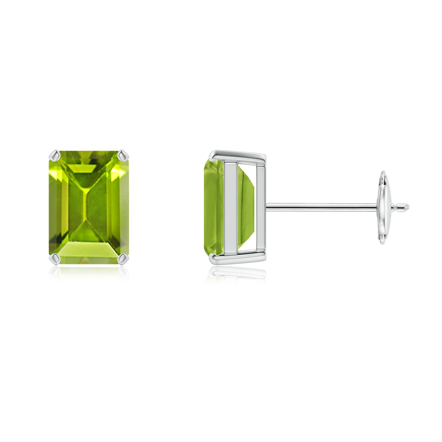 AAA - Peridot / 2 CT / 14 KT White Gold