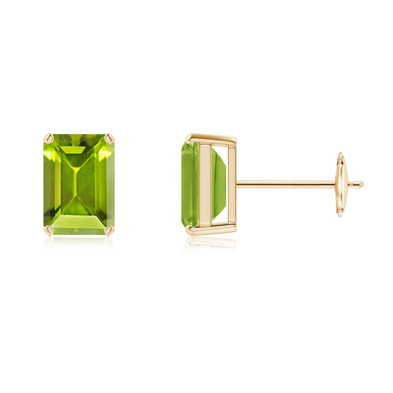 AAA - Peridot / 2 CT / 14 KT Yellow Gold