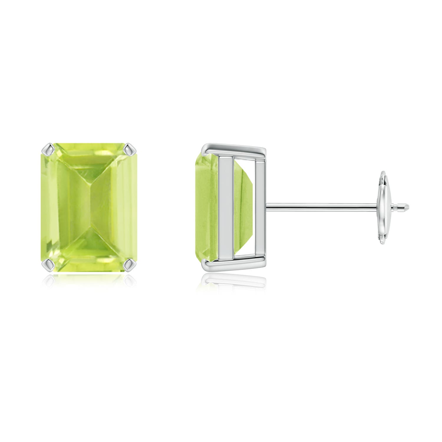 A - Peridot / 3.2 CT / 14 KT White Gold