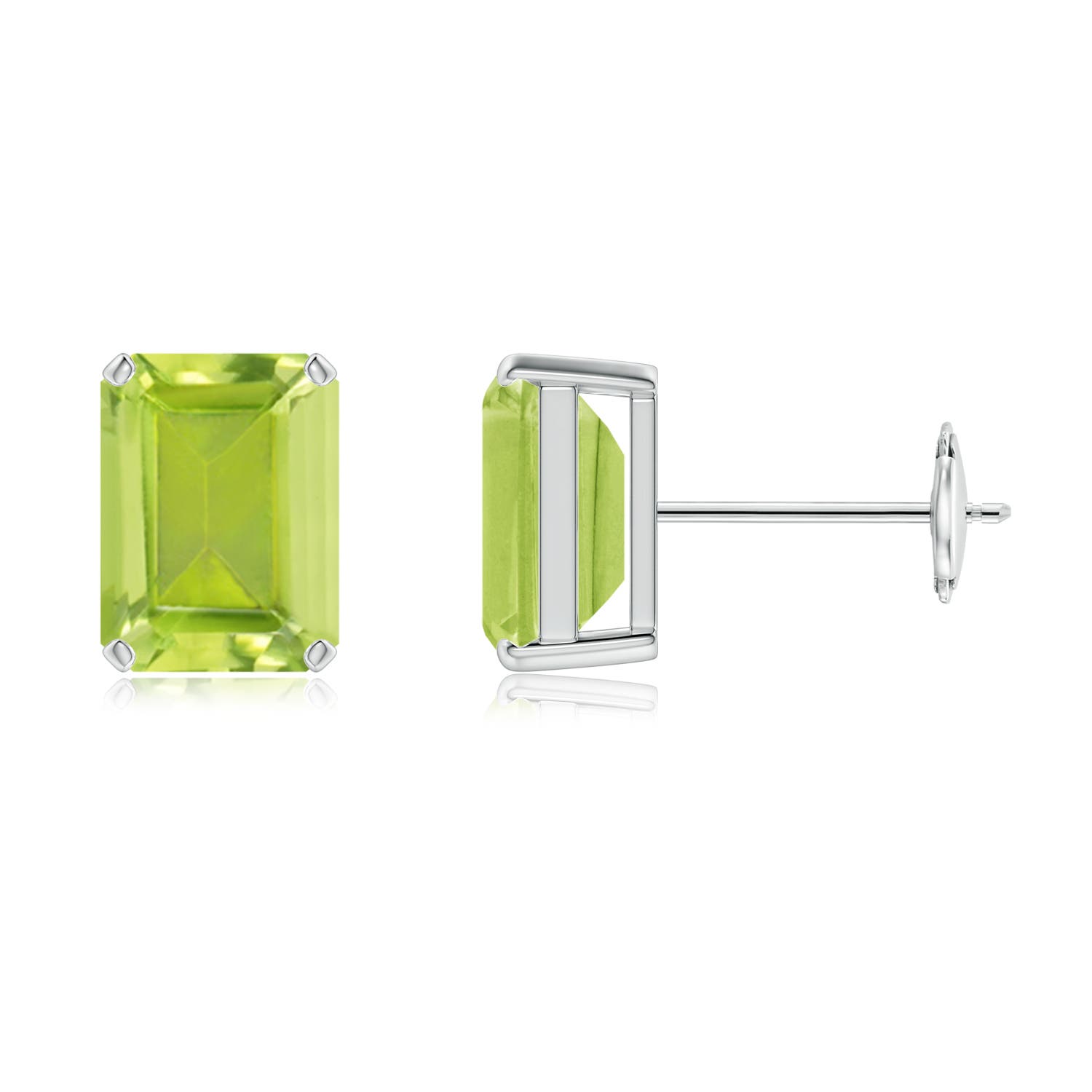 AA - Peridot / 3.2 CT / 14 KT White Gold