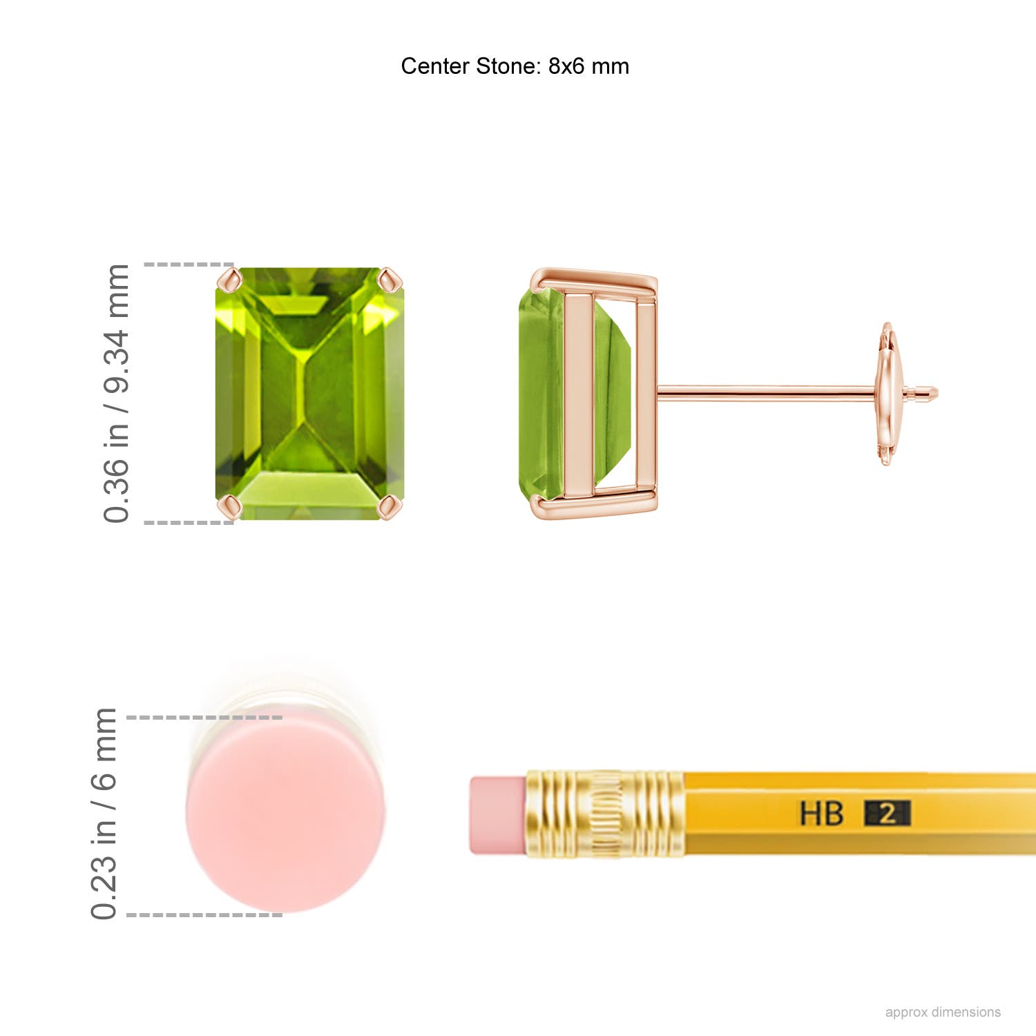 AAA - Peridot / 3.2 CT / 14 KT Rose Gold