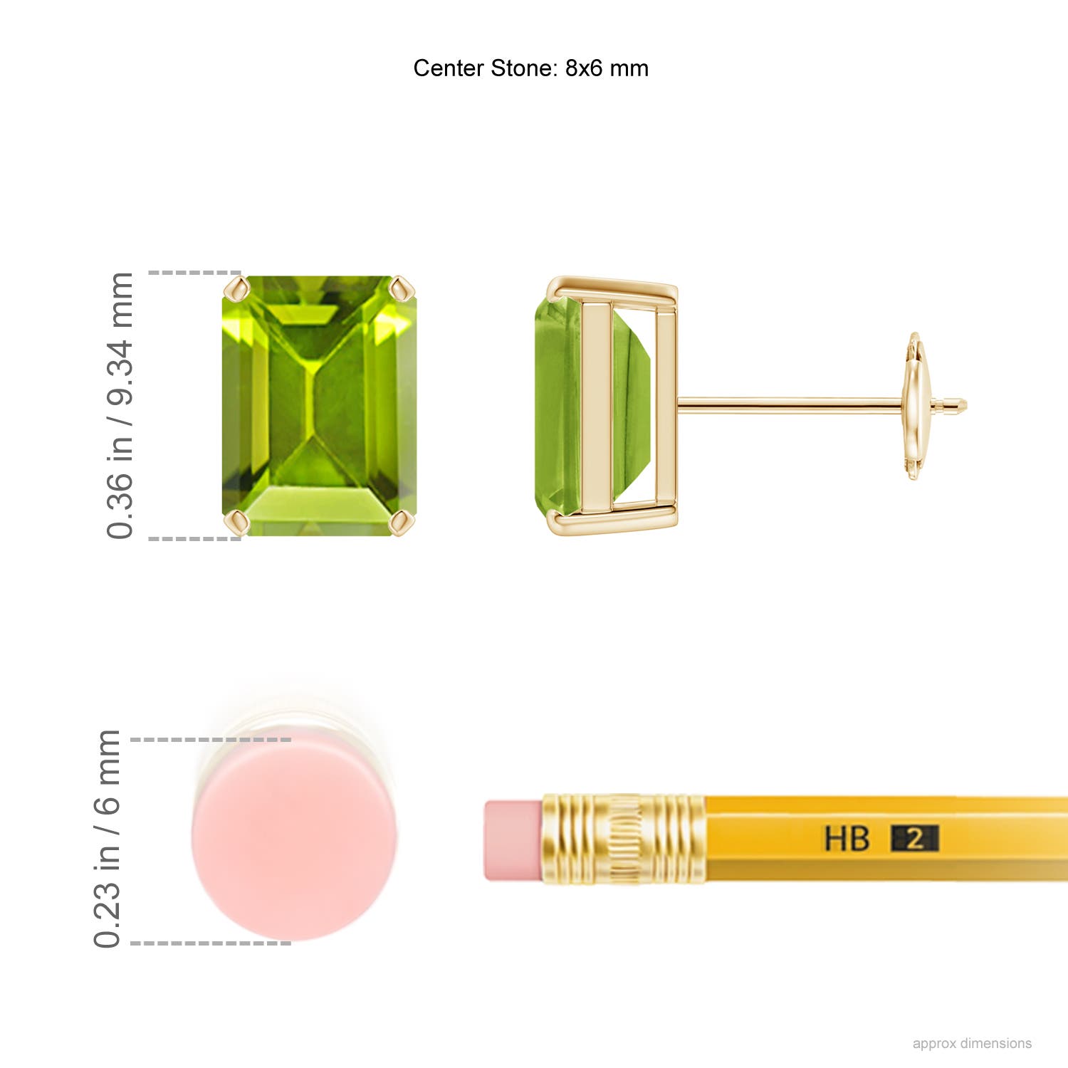 AAA - Peridot / 3.2 CT / 14 KT Yellow Gold