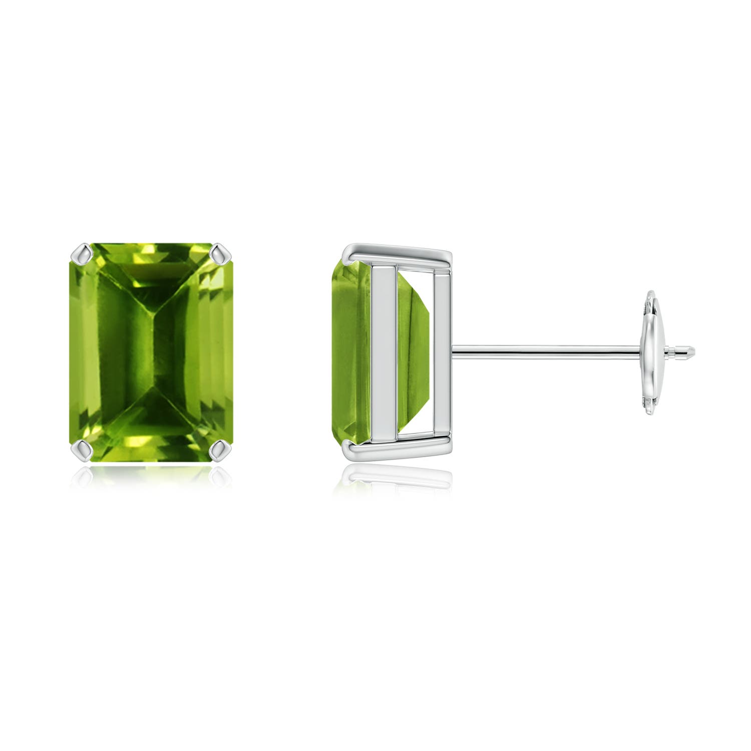 AAAA - Peridot / 3.2 CT / 14 KT White Gold