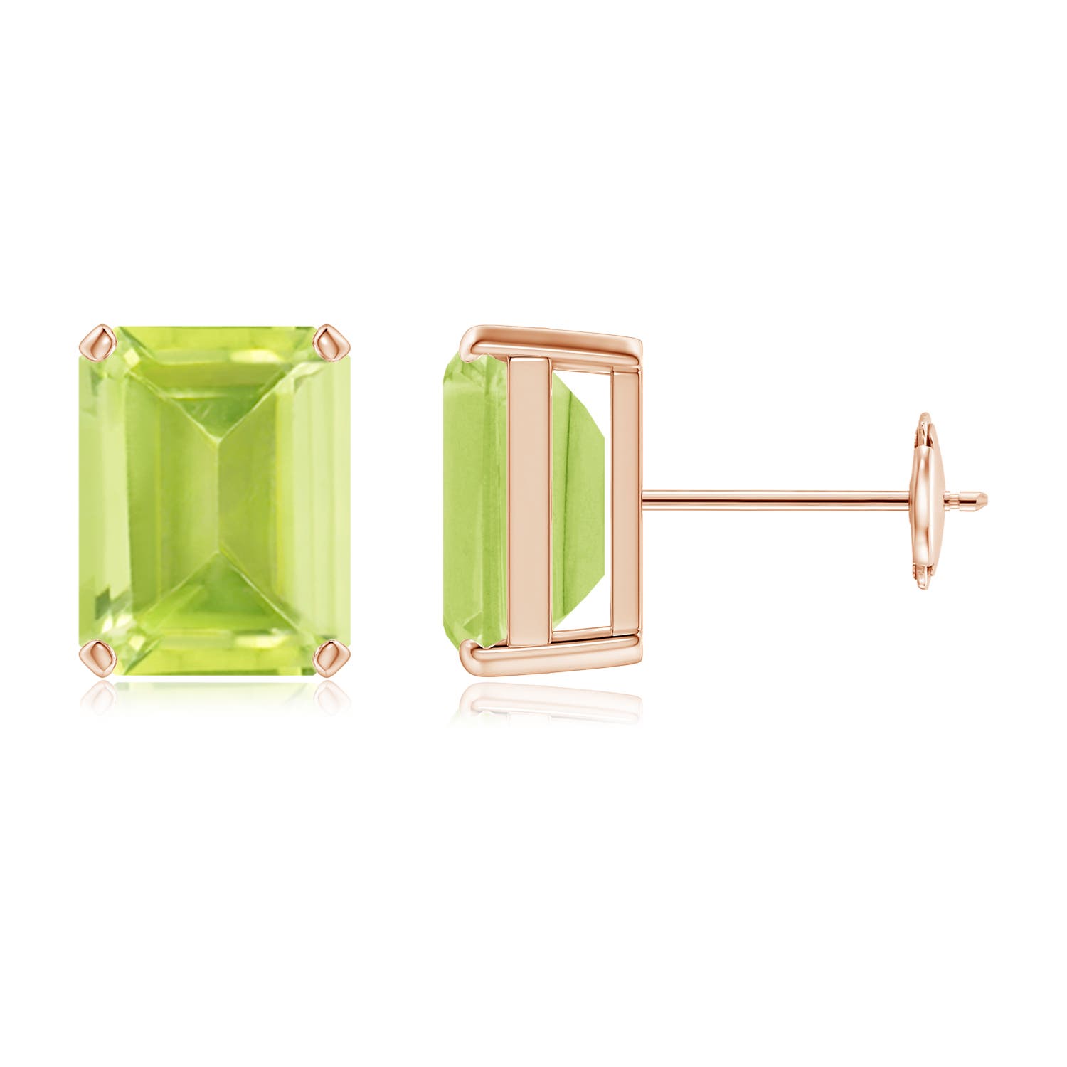 A - Peridot / 4.7 CT / 14 KT Rose Gold