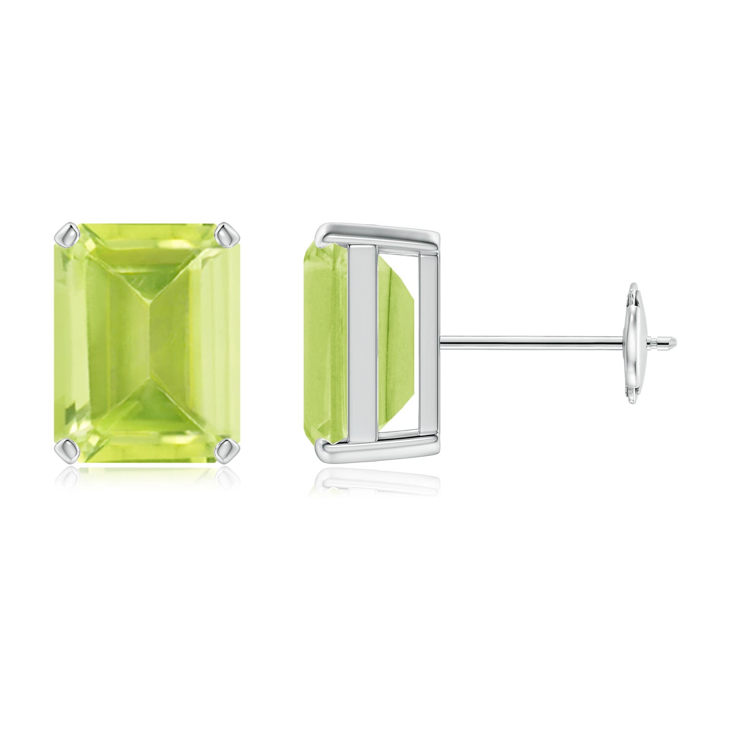 A - Peridot / 4.7 CT / 14 KT White Gold