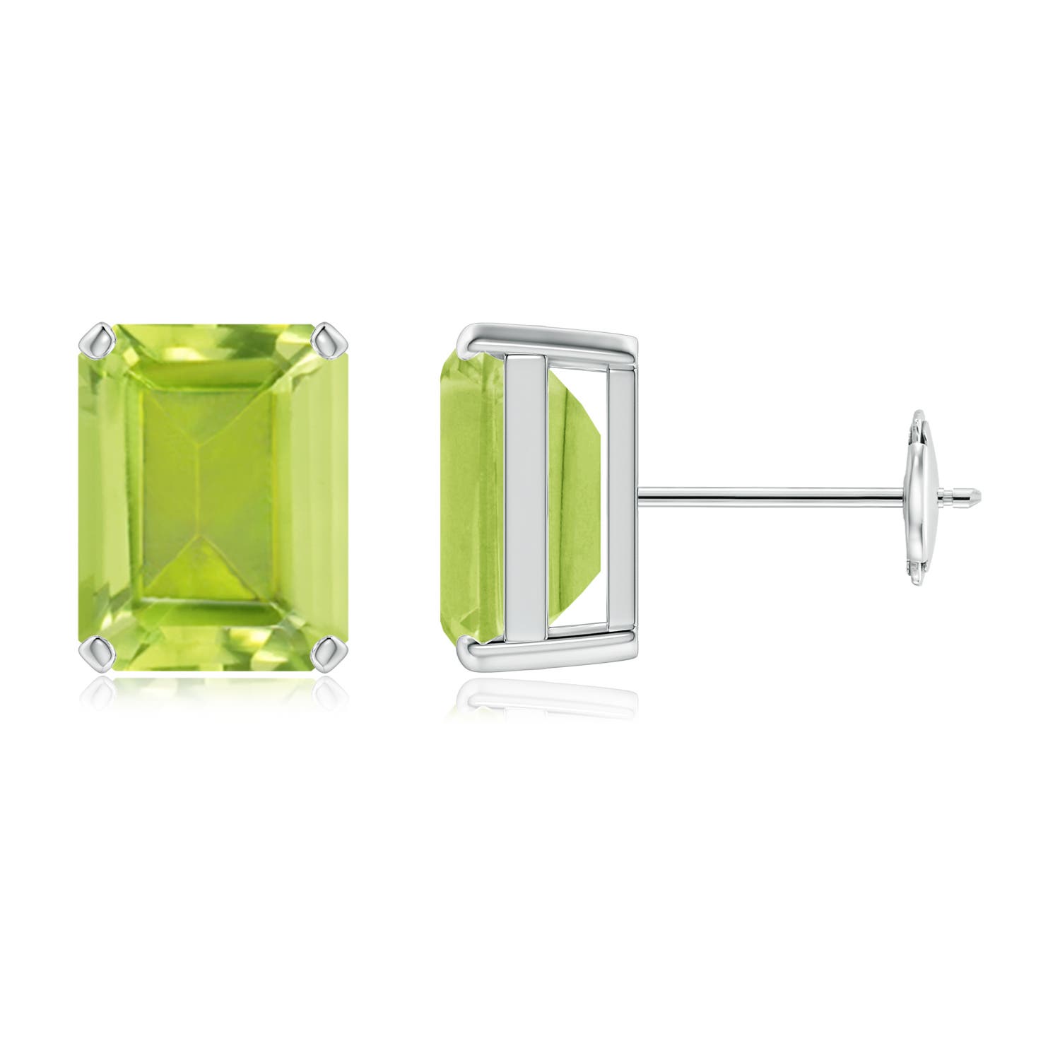 AA - Peridot / 4.7 CT / 14 KT White Gold