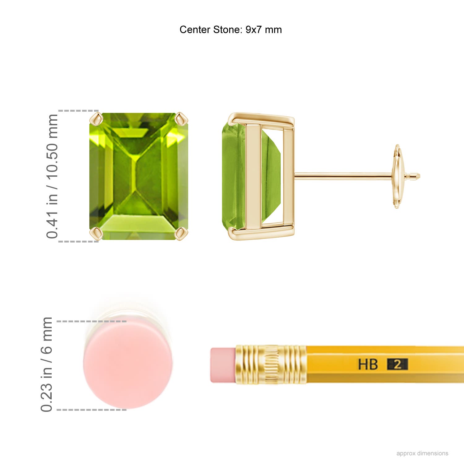 AAA - Peridot / 4.7 CT / 14 KT Yellow Gold