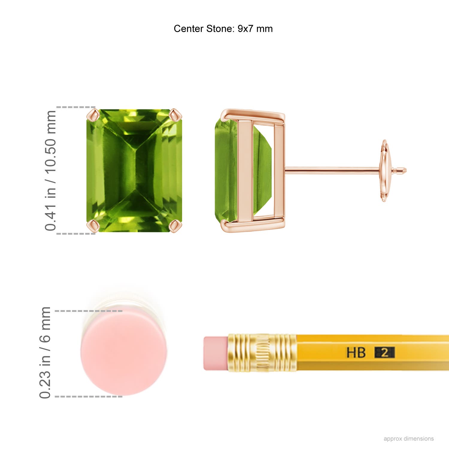 AAAA - Peridot / 4.7 CT / 14 KT Rose Gold