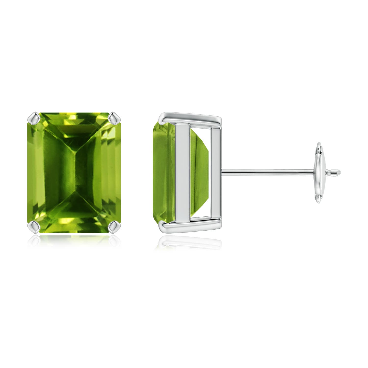 AAAA - Peridot / 4.7 CT / 14 KT White Gold