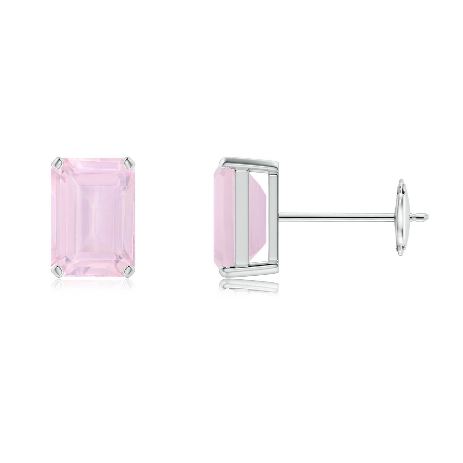 AA - Rose Quartz / 1.7 CT / 14 KT White Gold