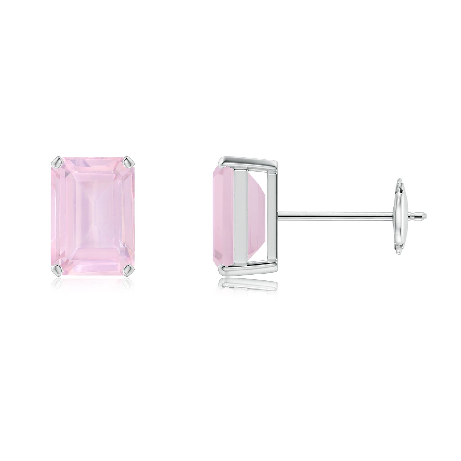 AAA - Rose Quartz / 1.7 CT / 14 KT White Gold