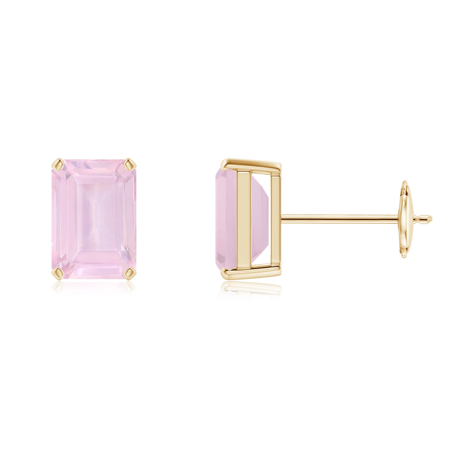 AAA - Rose Quartz / 1.7 CT / 14 KT Yellow Gold