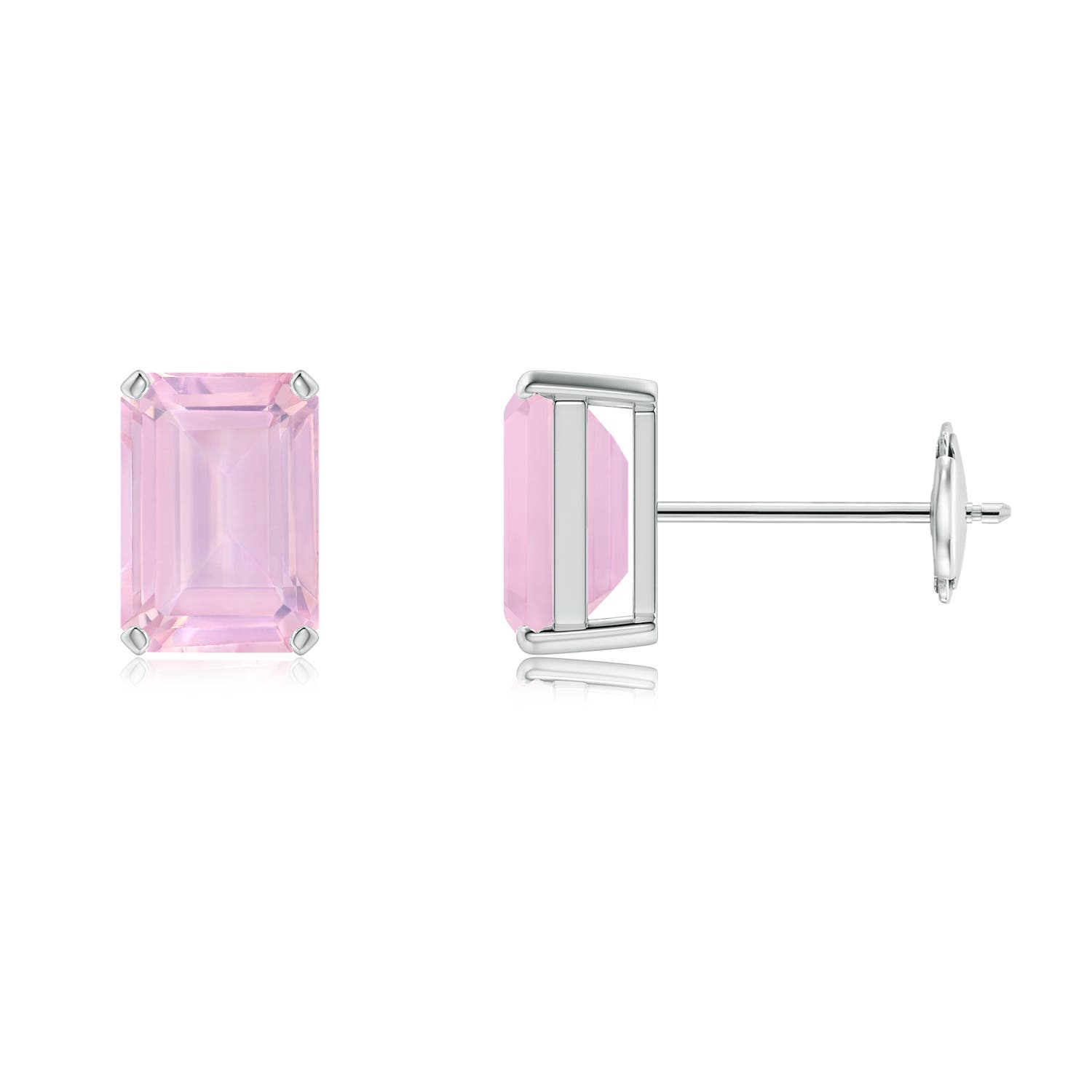 AAAA - Rose Quartz / 1.7 CT / 14 KT White Gold