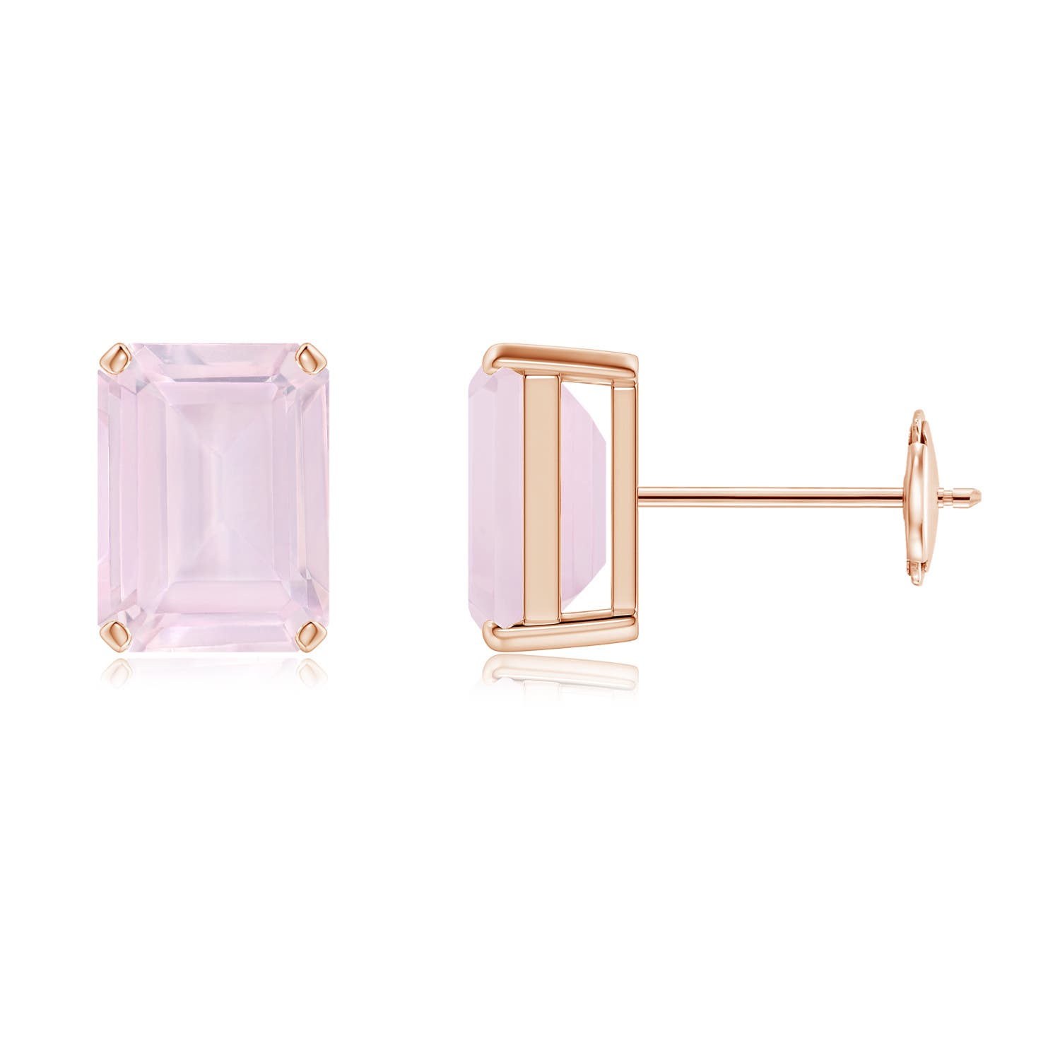 A - Rose Quartz / 3.1 CT / 14 KT Rose Gold