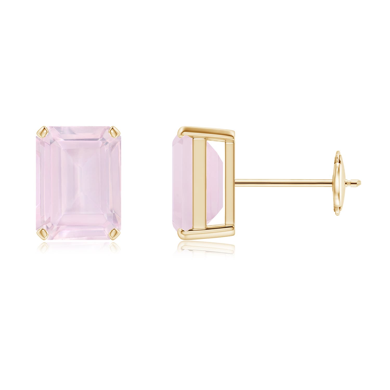 A - Rose Quartz / 3.1 CT / 14 KT Yellow Gold