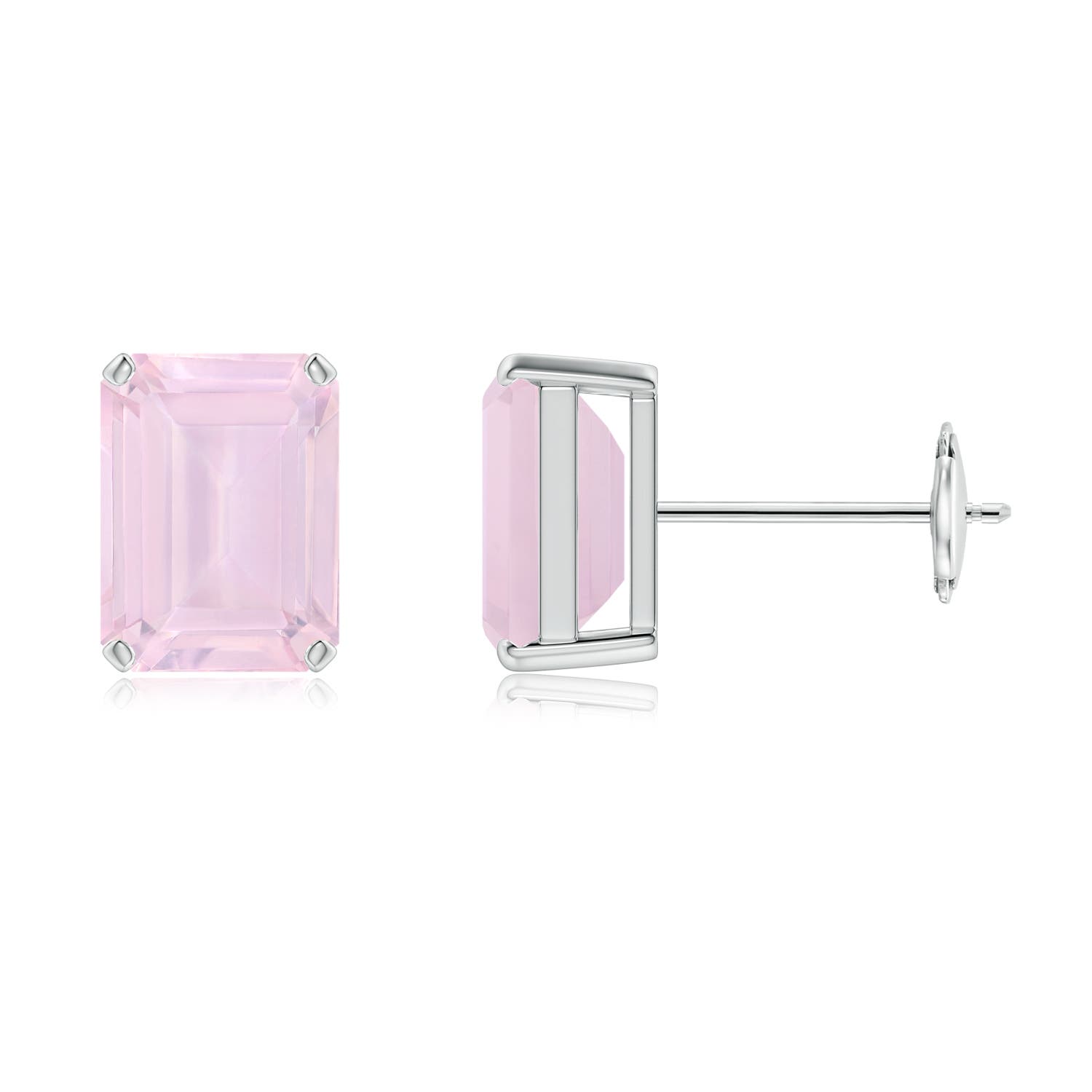 AA - Rose Quartz / 3.1 CT / 14 KT White Gold