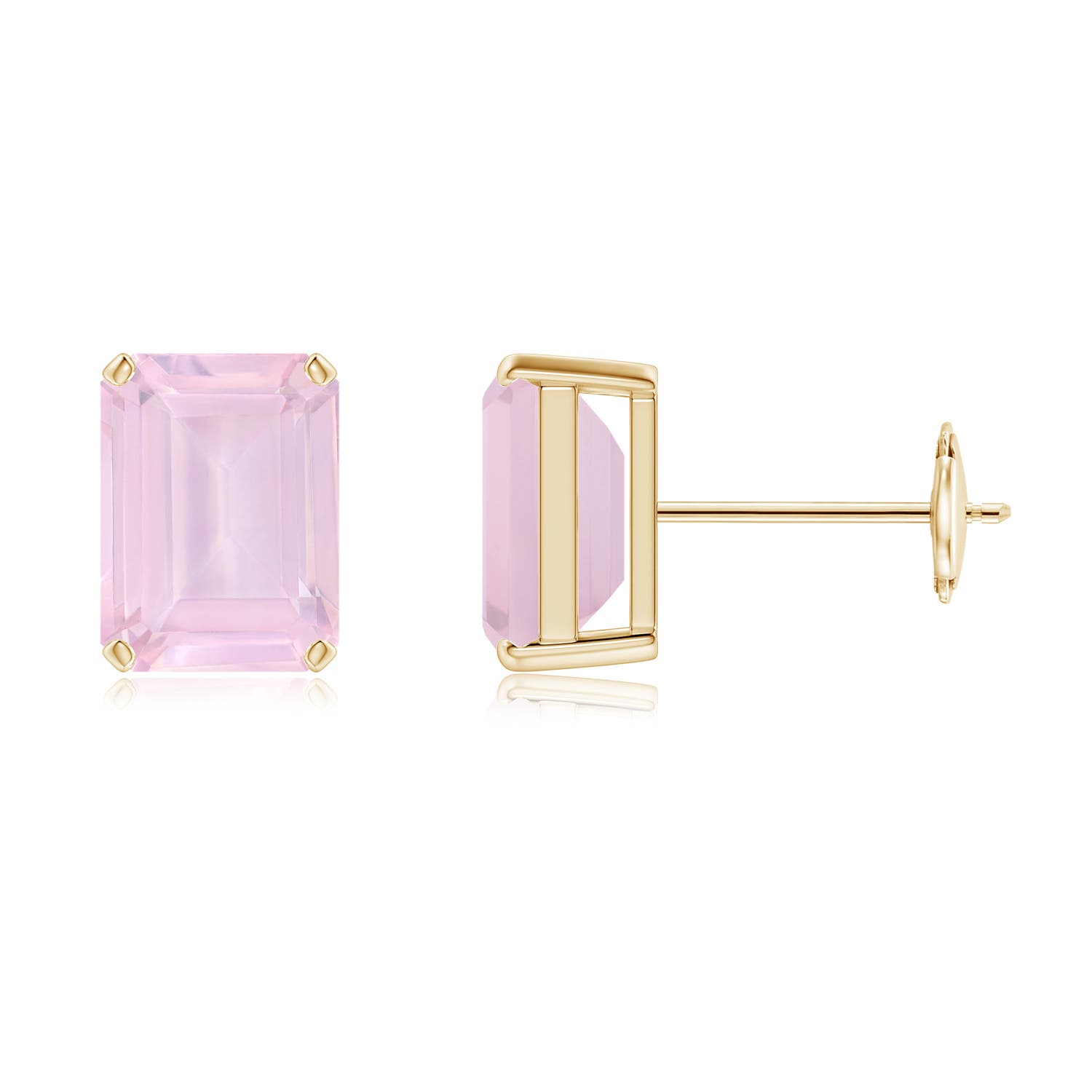 AAA - Rose Quartz / 3.1 CT / 14 KT Yellow Gold