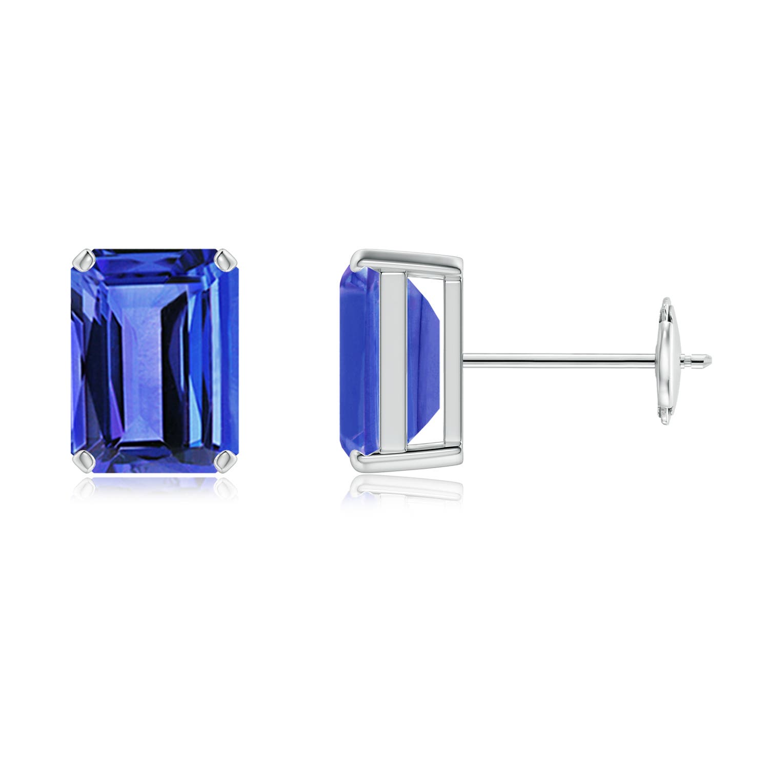 AAA - Tanzanite / 3 CT / 14 KT White Gold