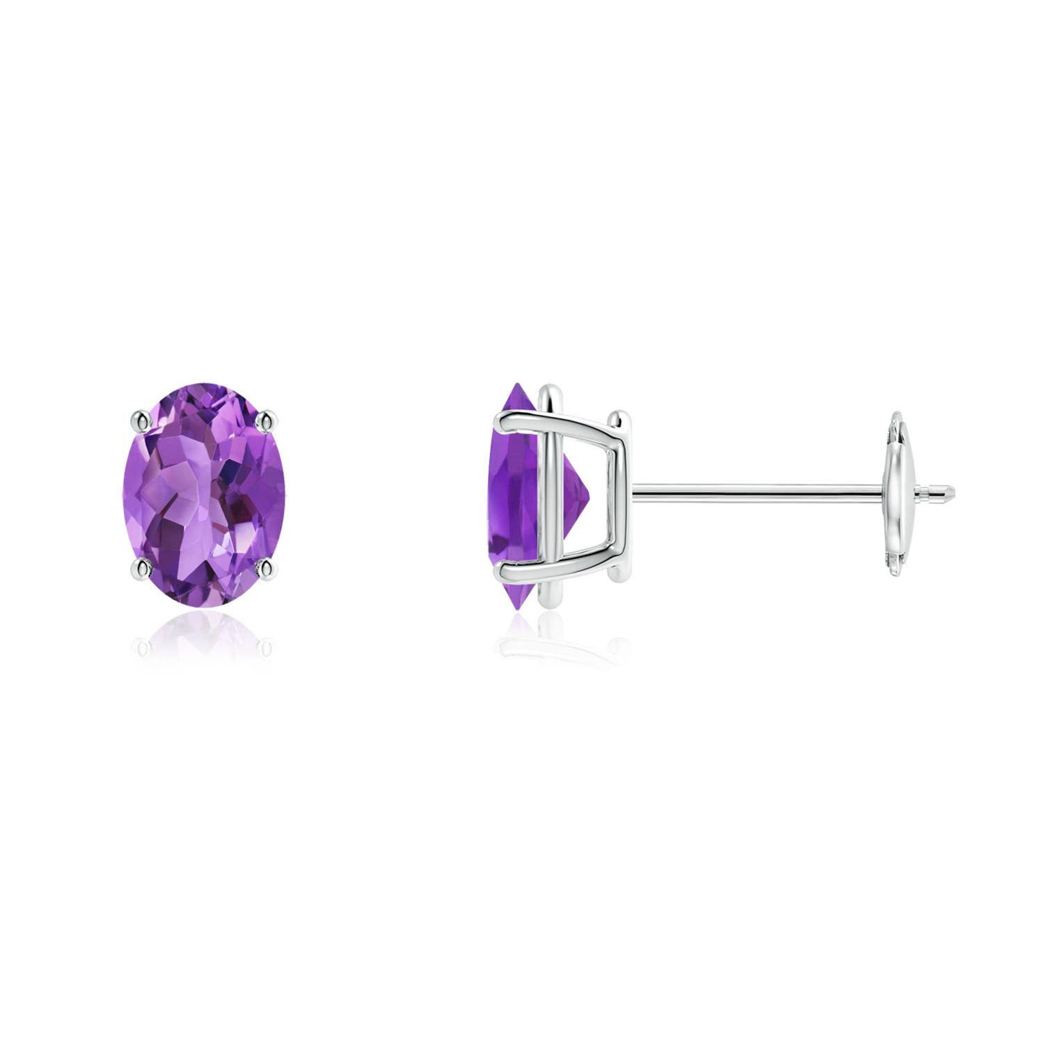 AA - Amethyst / 1.4 CT / 14 KT White Gold