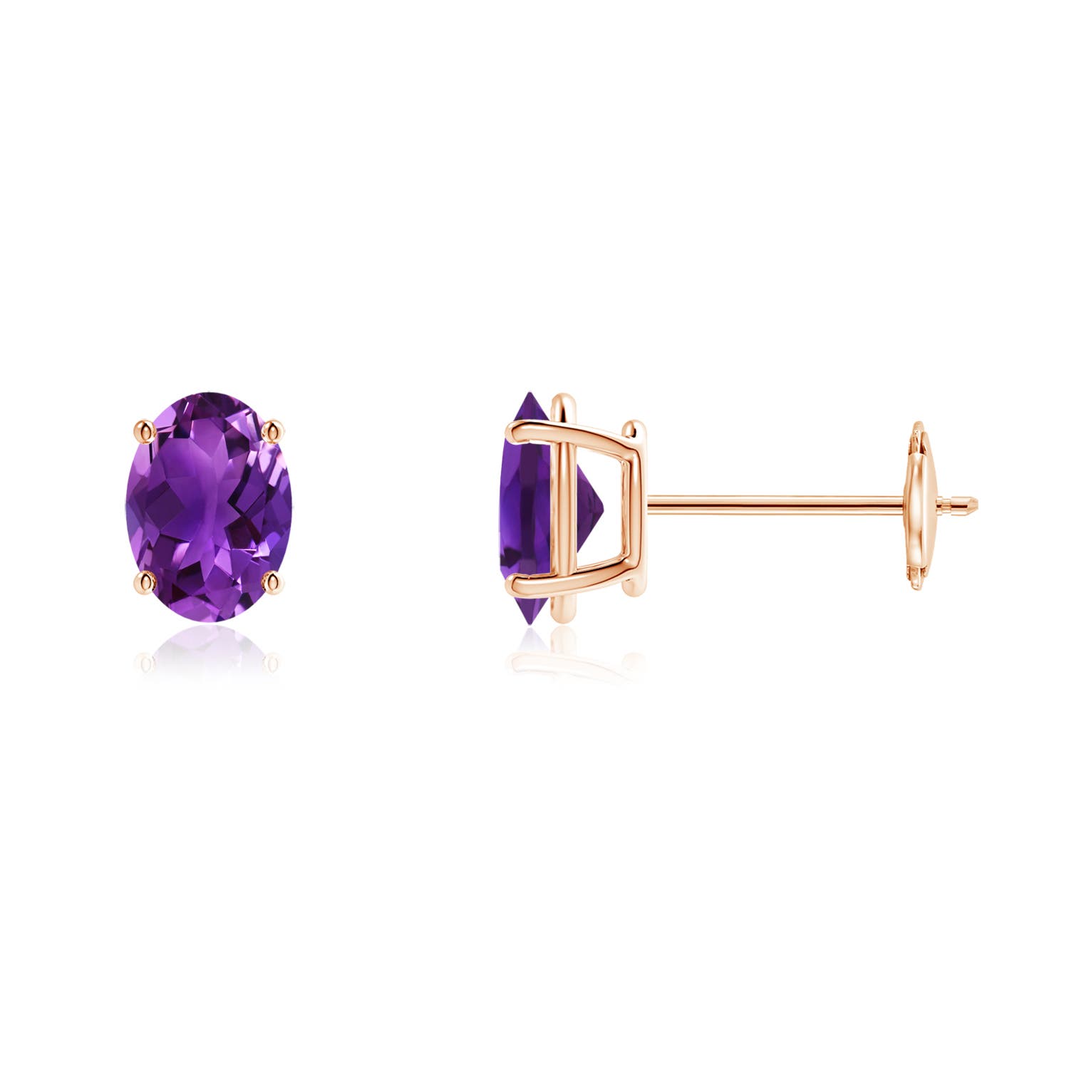 AAAA - Amethyst / 1.4 CT / 14 KT Rose Gold