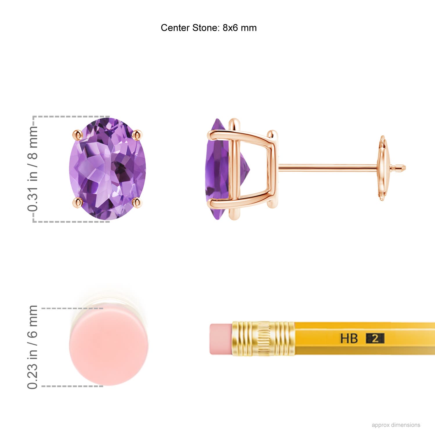 A - Amethyst / 2.3 CT / 14 KT Rose Gold