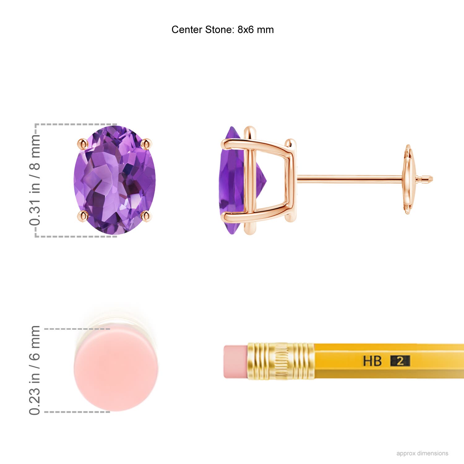 AA - Amethyst / 2.3 CT / 14 KT Rose Gold