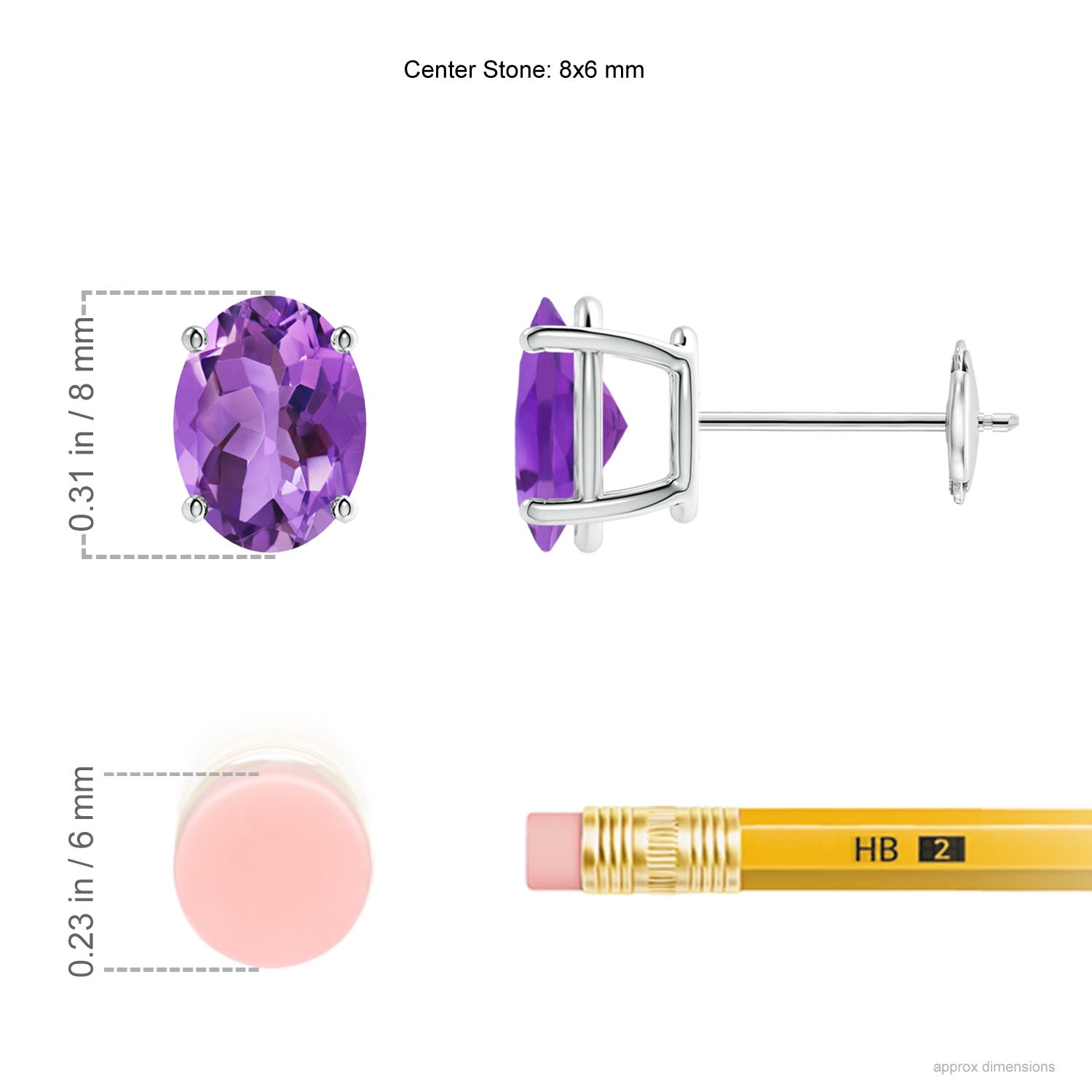 AA - Amethyst / 2.3 CT / 14 KT White Gold