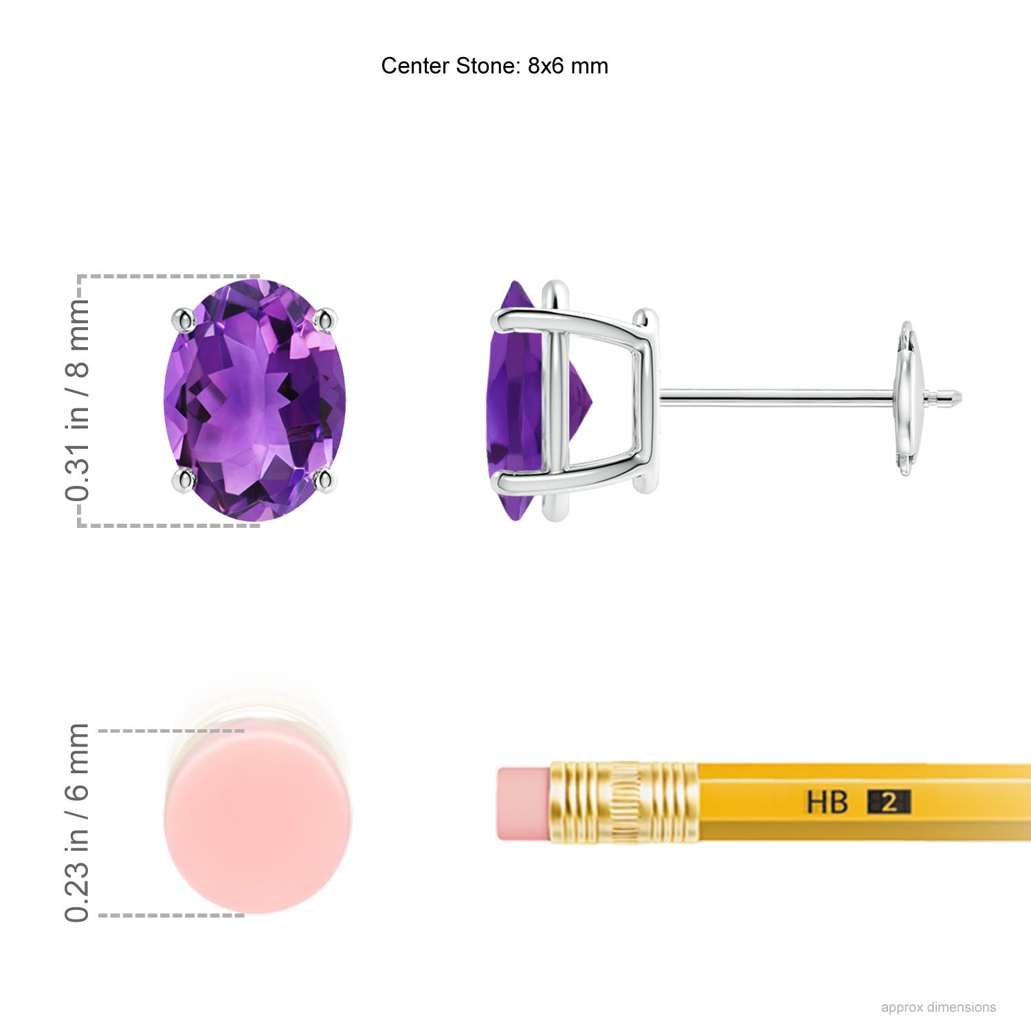 AAA - Amethyst / 2.3 CT / 14 KT White Gold