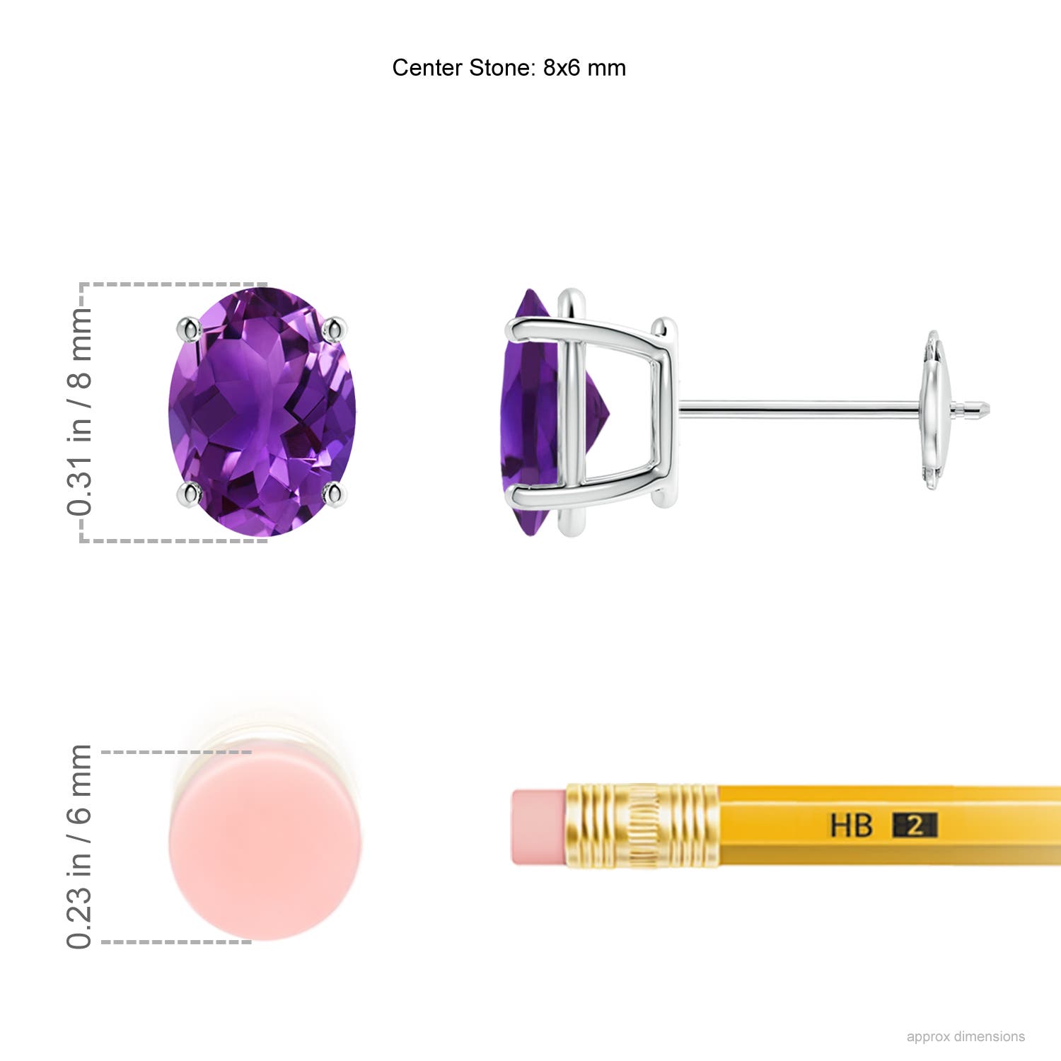 AAAA - Amethyst / 2.3 CT / 14 KT White Gold