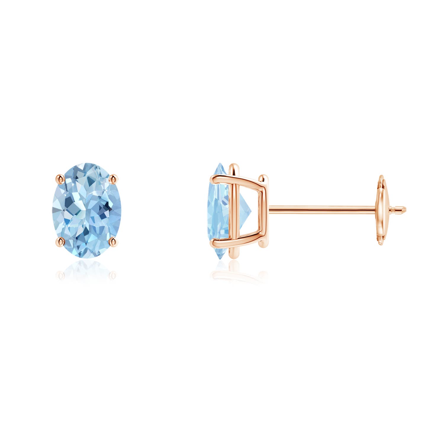 AAA - Aquamarine / 1.2 CT / 14 KT Rose Gold