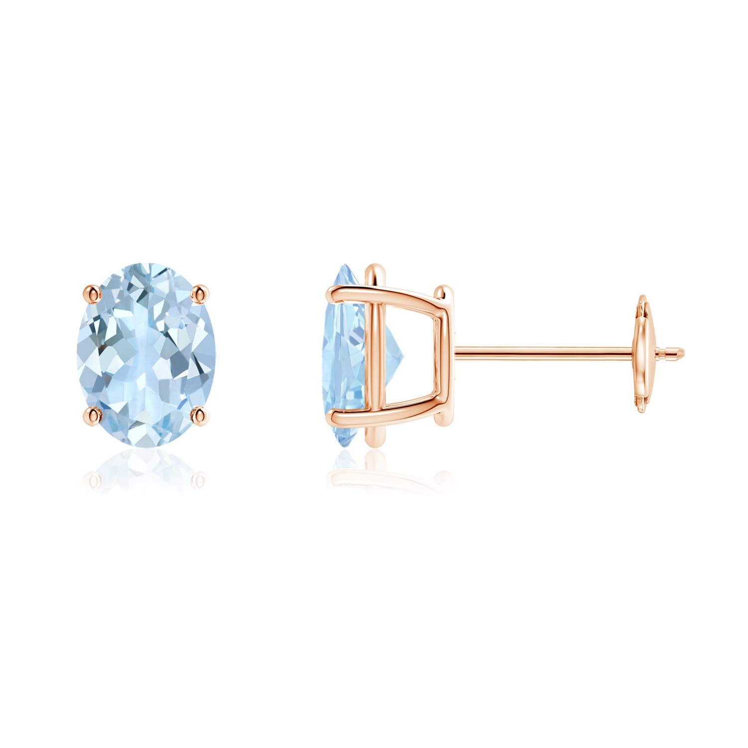 AA - Aquamarine / 2 CT / 14 KT Rose Gold