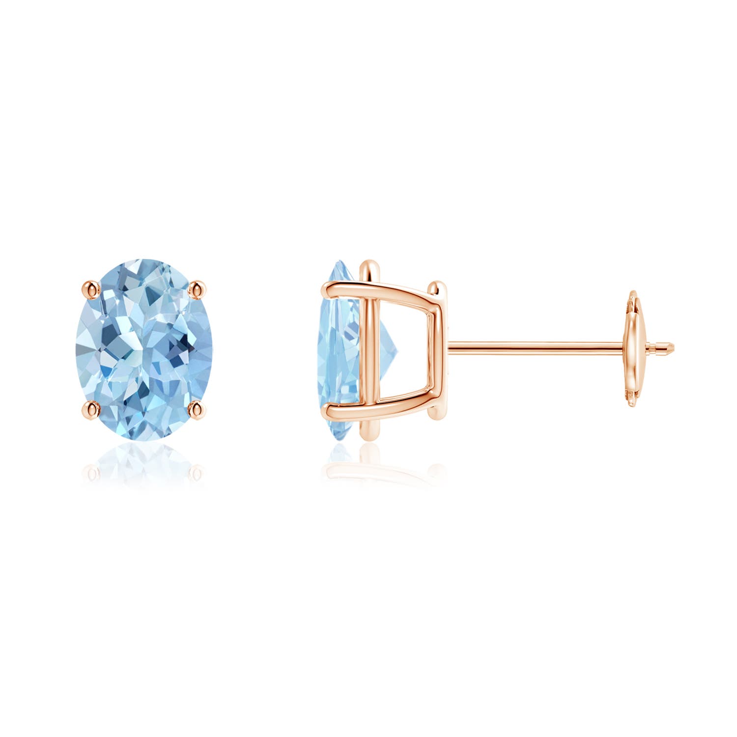 AAA - Aquamarine / 2 CT / 14 KT Rose Gold